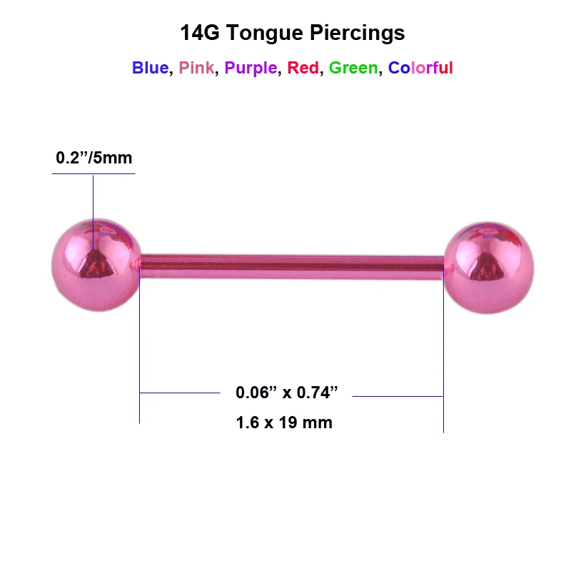 Год Горячая 1 шт хирургическая сталь пирсинг языка 1,6*19*5 мм язык кольца стержни трагус серьги, Надеваемые На ушной хрящ Украшения для тела