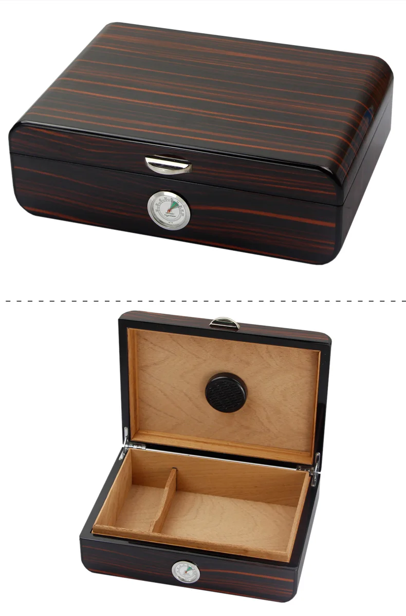 GALINER настольная Глянцевая кедровая коробка для сигар деревянная коробка шкаф Humidor аксессуары для сигар с гигрометром увлажнителя
