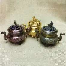 Adeeing Ретро Стиль сплав курильница двойной дракон полый чехол курильница конус держатель украшение дома