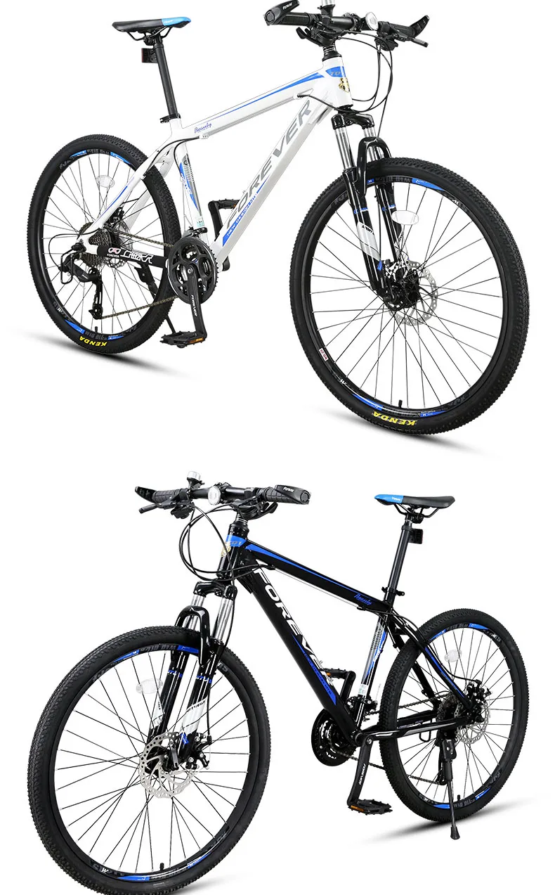 Excellent Mountain Bike Male Students High Carbon Steel Frame Double Disc Brake 24 Speed 26 Inch Wire Disc For Teenagers Variable 1