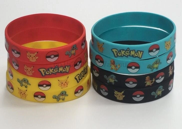 Pokemon Bracelets Rubber Promotion For Promotional 250pcs Lot New Trendy Charms Wristband Pokemon Go Silicon Bracelet Bangles Men Red Black Rubber Bracelets For Women