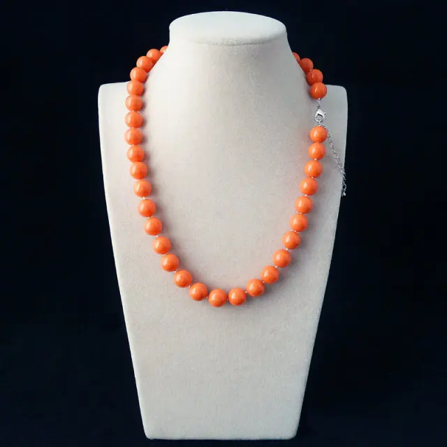 

MS 10MM orange Fashion Necklace-FES shell pearl ##a #a