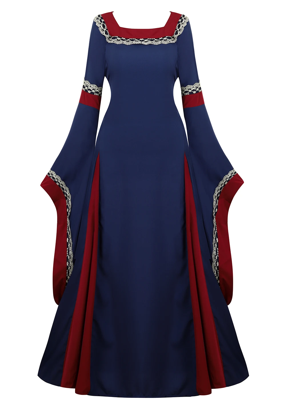

Medieval Dress Halloween Costumes for Women Cosplay Palace Noble Long Robes Ancient Bell Sleeve Princess Costume Dress New Red