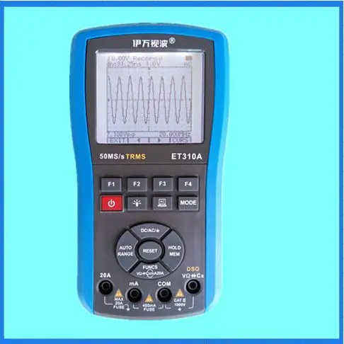 

EET310A Digital Multimeters Storage Oscilloscope 80Ms/s TRMs Handheld DSO DDS Function Signal Generator English Version