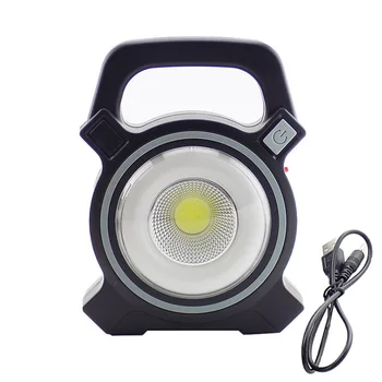 

Portable Led floodlight Emergency Solar Rechargeable Flashlight Outdoor COB Work Spot Lamp Camping Lanterns Lighting + USB cable