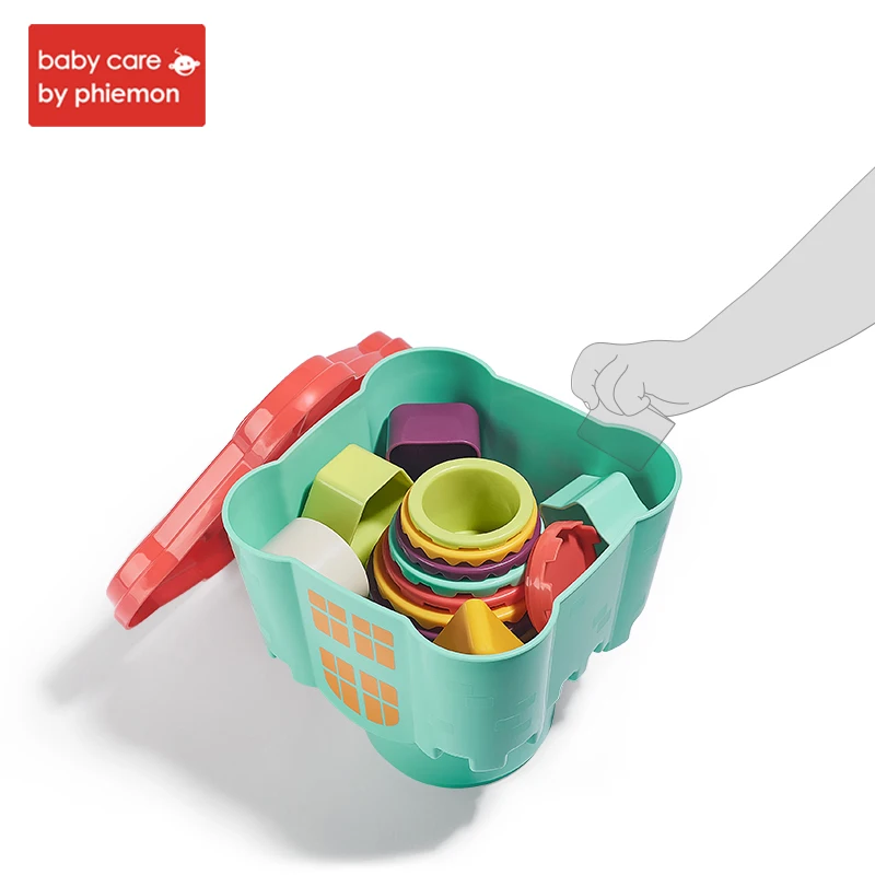 Mini Stacked Stack Cup Rainbow Figures Folding Tower Funny Piles Cup Infant Early Educational Puzzle Nested Building Toys