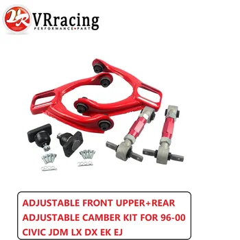 

VR - ADJUSTABLE FRONT UPPER+REAR ADJUSTABLE CAMBER KIT FOR 96-00 CIVIC JDM LX DX EK EJ RED