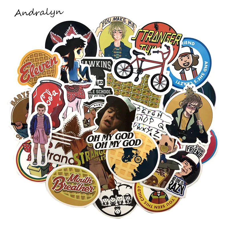 

50Pcs/Set Stranger Things Graffiti Stickers American TV Series For Luggage Motorcycle Laptop Skateboard Adesivos Phone