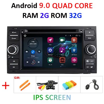 DSP ips Android 9,0 2 din автомобильный DVD для Ford Mondeo S-max Focus C-MAX Galaxy Fiesta Transit Fusion соединяет мультимедийный плеер - Цвет: 9.0 2G 32G IPS-B