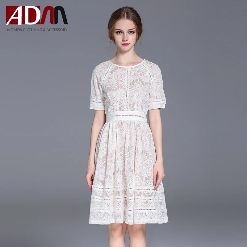 ADM Summer Dresss Sexy Dress Bodycon Dress Hollow Out Half Sleeve ...