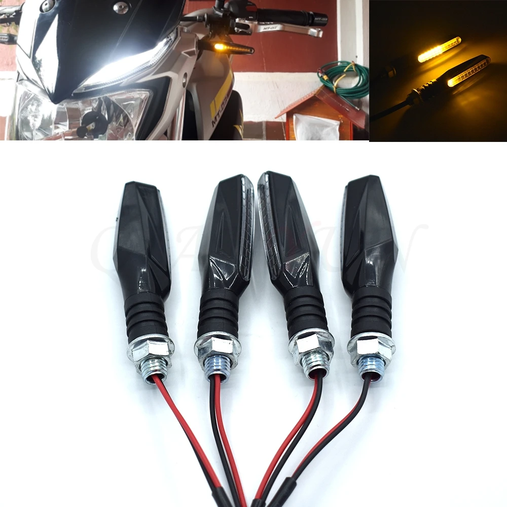 

Universal Motorcycle LED Flexible Flow Steering Signal Indicator Amber Light for Suzuki GSF1250 BANDIT GSX1400 GSF650 GSX650F