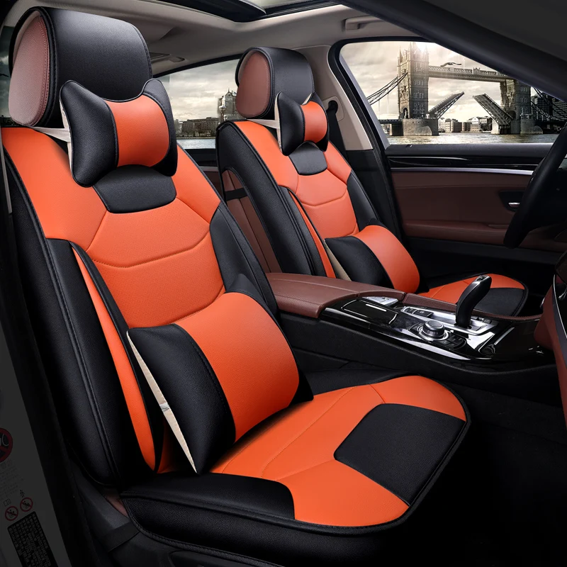 Чехлы для автомобильных сидений кожаные автомобильные аксессуары для nissan sunny versa navara d40 2010 2009 2008 2007