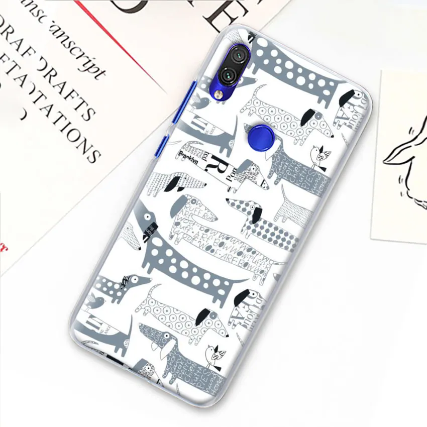 Такса Doxie Цветок Собака Щенок чехол для телефона для Xiao mi красный mi 7 5 6 Pro Note 7 Pro 5 5A 6 mi A1 A2 8 Lite 9 чехол Coque