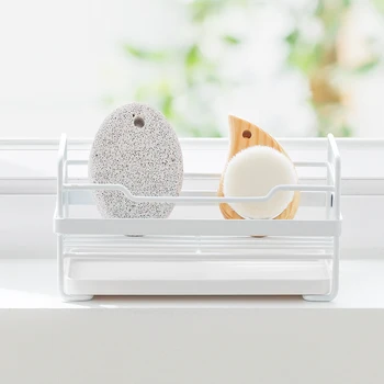 

Sponge Drainer Holder Kitchen Sink Organizer Cleaning Balls Storage Racks Movable Shelf Home Bathroom Space Saver Accessories