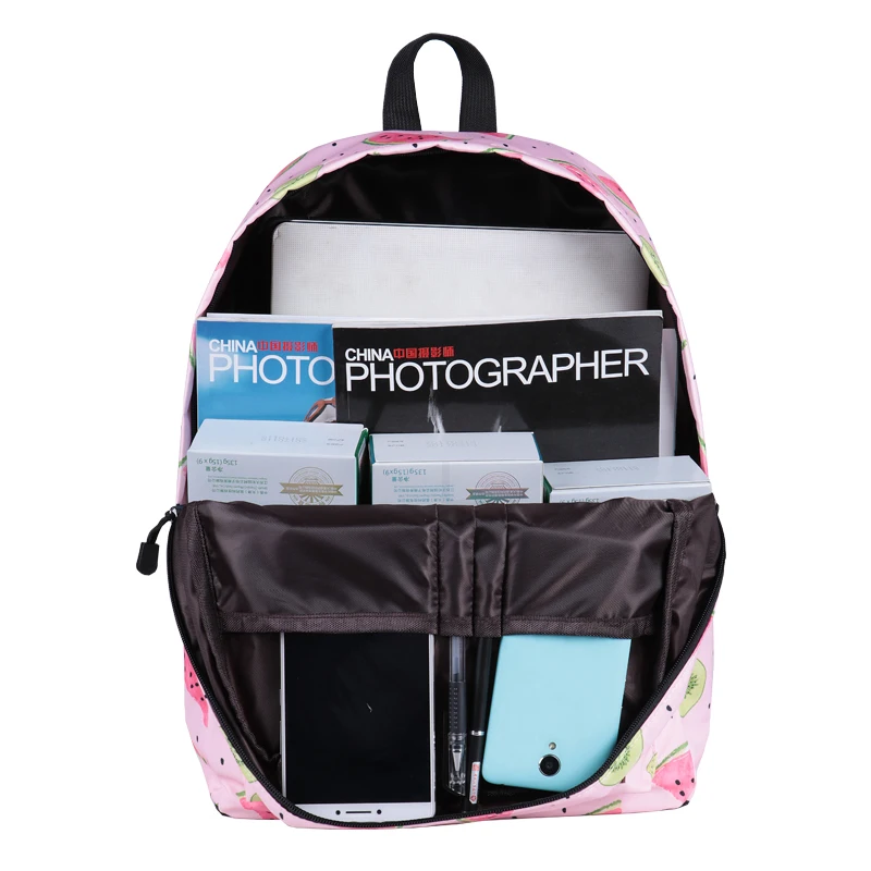 Las nuevas mujeres de ciker mochila impermeable fresco lindo sandía impresión Mochilas y bolsas para el colegio mochilas para adolescentes Niñas mochilas Las nuevas mujeres de ciker mochila impermeable fresco lindo sandía impresión Mochilas y bolsas para el colegio mochilas para adolescentes Niñas mochilas