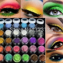 30 цветов Тени для век порошок пигмент Красочный макияж Минеральные пигментированные тени для век набор инструментов для макияжа Косметика