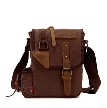 

071717 men new canvas single shoulder cross body small bag