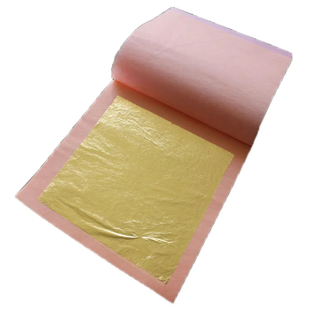 500 pieces a pack, Genuine gold foil , size8x8cm, 24K real gold leaf