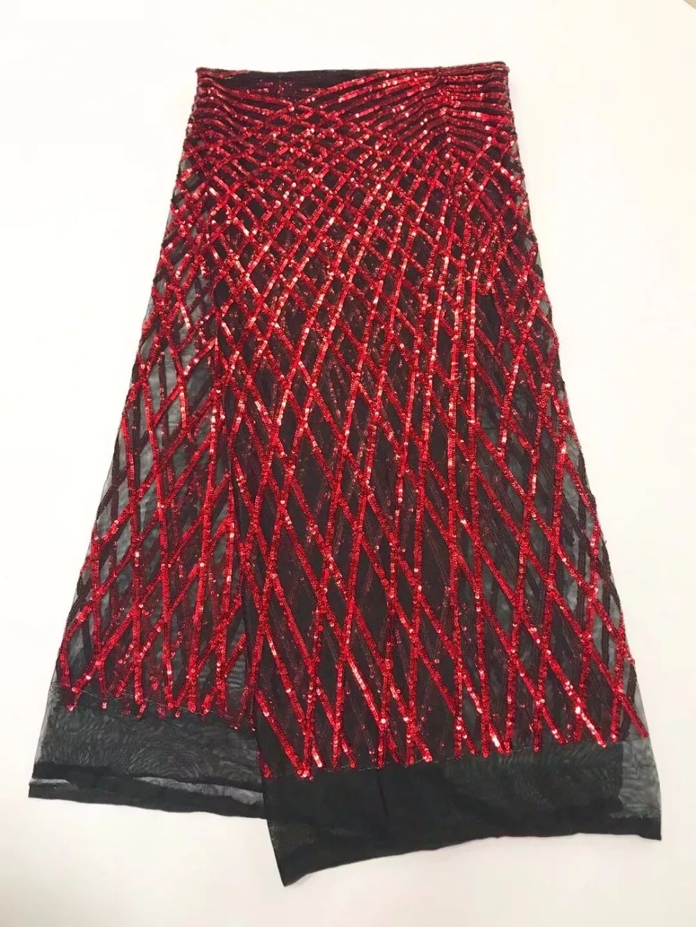 

Nigerian red Sequins Net Lace African Guipure Lace Fabric Latest French Swiss Voile Laces 2017 India Women Wedding Dress Fabric
