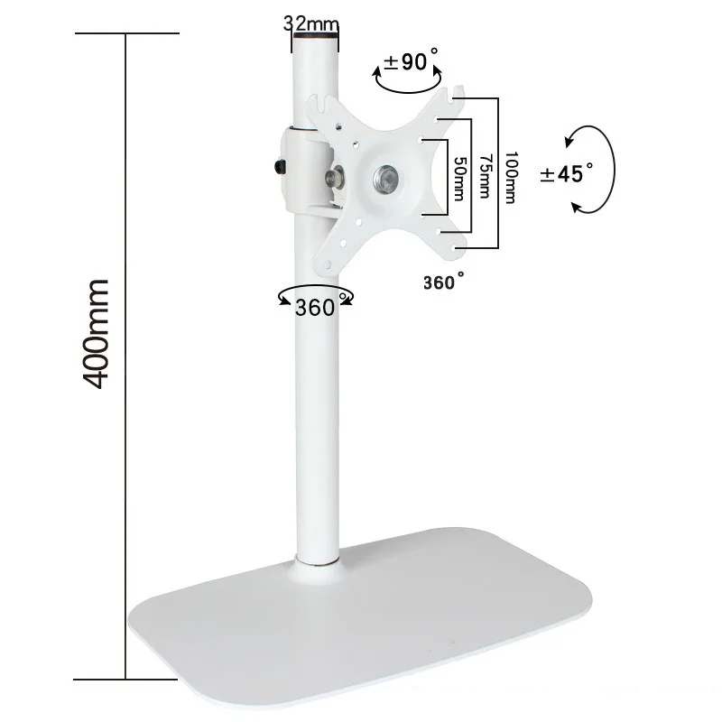 Монитор стенд ЖК-монитор компьютера отдельно стоящий Настольный стенд стояк с регулируемым наклоном вращающийся удерживающий экран 1"~ 27"
