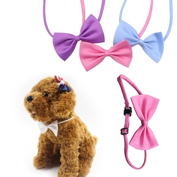 

100pcs Random Color Pet Cats And Dog Bow Tie Small Dog Puppy Cat Bow Tie Pet Dogs Adjustable Bowties Pets Grooming Accessories