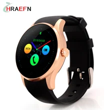 Hraefn Bluetooth Smart Watch K88S Round Full View IPS Smartwatch Heart Rate Monitor Wristwatch for IOS Android Support SIM Card