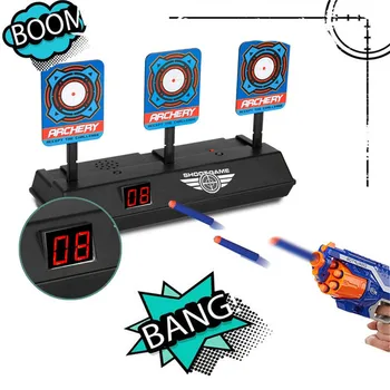 

Electronic Digital Target for Nerf Guns N-Strike Elite/Mega/Rival Series - Auto-Reset Intelligent Light Sound Effect Scoring A1