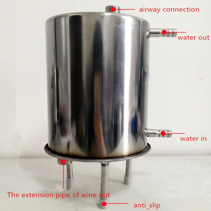 10/15 Л. Л. 2/3 галл. Бытовая нержавеющая сталь Самогонный аппарат для приготовления вина набор для варки спирта дистиллятор бойлер для изготовления вина