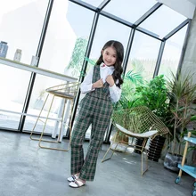 Комбинезон для девочек; модная одежда в клетку; Комбинезоны для маленьких девочек; хлопковые облегающие комбинезоны для девочек; комбинезон; школьные повседневные Комбинезоны