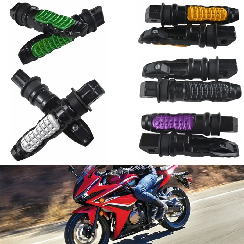 

TDPRO New Foot Rests 8mm Hole Motobike Rear Foots Pegs Pedal Non-slip Footrest for Kawasaki Honda Suzuki Yamaha Most Motorcycle