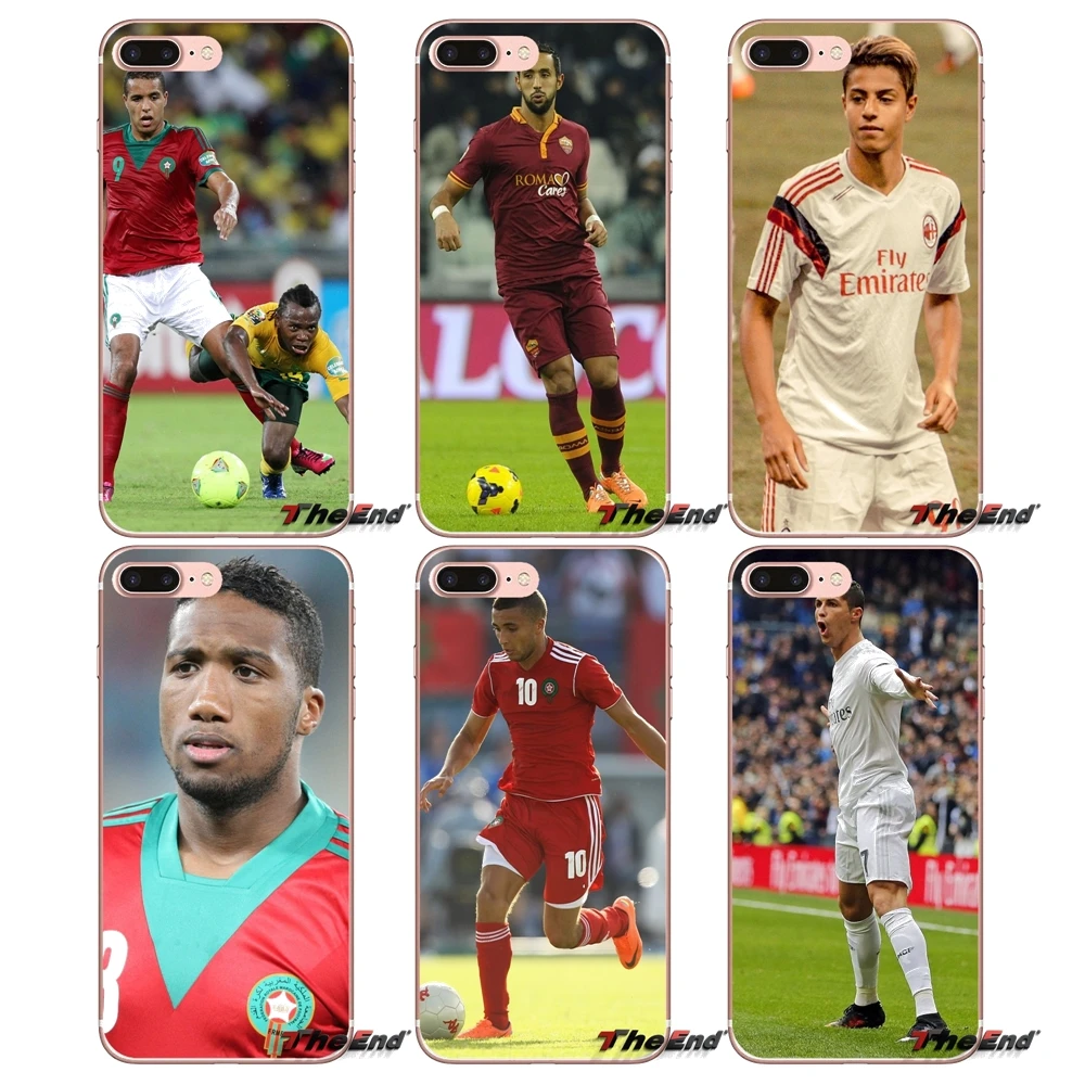 

Morocco Football Player For Huawei G7 G8 P7 P8 P9 Lite Honor 4C 5X 5C 6X Mate 7 8 9 Y3 Y5 Y6 II 2 Pro 2017 Accessories Cover Bag