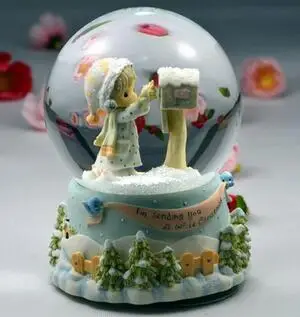 RONG 719 +/I Love You Mom &quot снежный хрустальный шар музыкальная шкатулка коробка