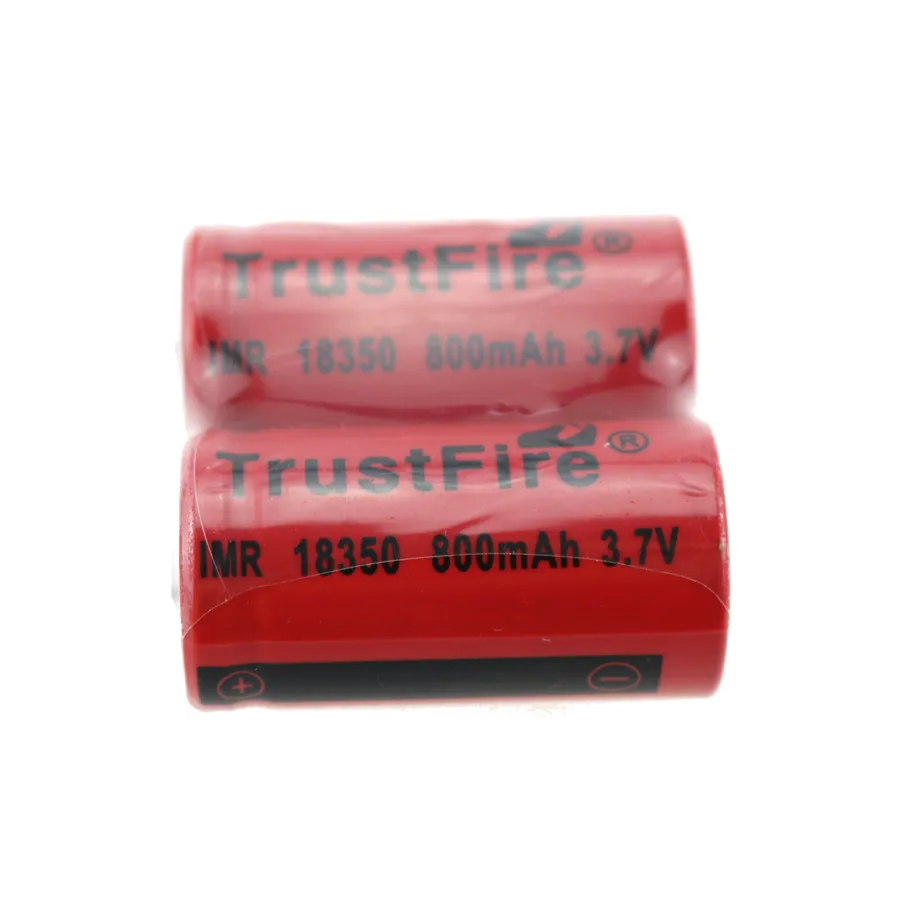 

4pcs/lot TrustFire IMR 18350 3.7V 800mAh Rechargeable Li-ion Battery Batteries For E-cigarette Flashlights