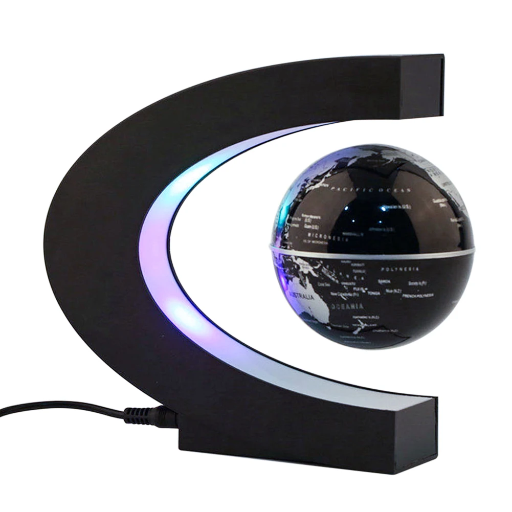 

HGhomeart Luminous rotation C-shaped magnetic levitation globe table lamp Home Office Desk Decoration Suspended globe