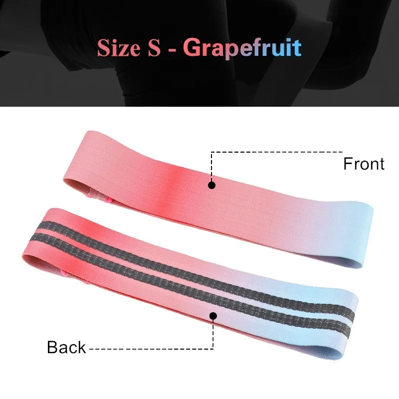 Эластичная лента для йоги, Резиновая, для фитнеса, тренировок, для спортзала, Натяжная веревка, для талии, для верхней ноги, для йоги, тянущийся ремень, для бедер, круг, градиентный цвет - Цвет: Grapefruit-S