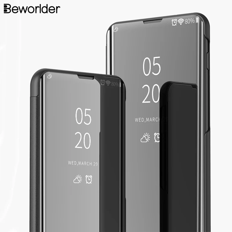 Чехол для Huiawei Honor View 20 искусственная кожа и пластик зеркальный чехол откидной
