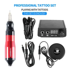 Профессиональная Вращающаяся ручка для татуировки, мини-набор для татуировки, набор для педалей, расходные материалы для тату, аксессуары, горячая Sale-B7