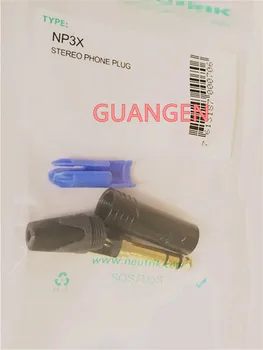 

40PCS/LOT Gold plated for Neutrik NP3X 24K Audio plug Microphone plug 3 Pole 6.35 mm 6.5mm Stereo Jack Plug for DIY Cable