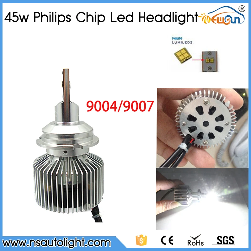 

2pcs 90W 9000lumen Ultra Bright 3000K 4000K 5000K 6000K Auto driving lights Error Free 9007 Car Led Headlight Fog Head Lamps