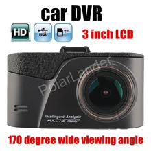 free shipping Car DVR HD 170 degree Wide viewing Angle Dash Cam dashcam auto Vehicle Camera Recorder camcorder 3 inch LCD