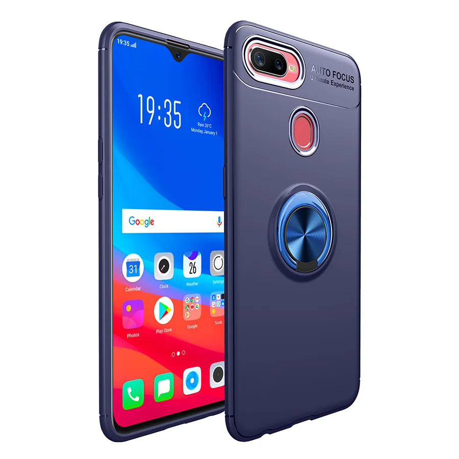 

for OPPO F9 Pro Case A37 A77 A57 A3 TPU Cover Invisible Ring Bracket Phone for OPPO F5 F3 Plus Cases Luxury Matte