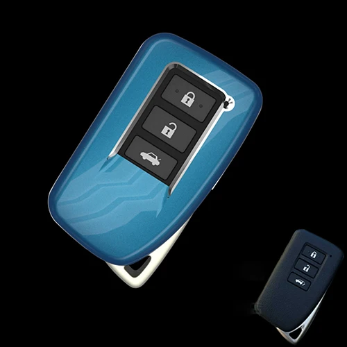 Автомобильный ключ чехол для Lexus IS200 IS350 ES200 ES250 ES300H GS200T GS300H NX300 RX200 RX450 ключи крышка чехла аксессуары для интерьера - Название цвета: Синий