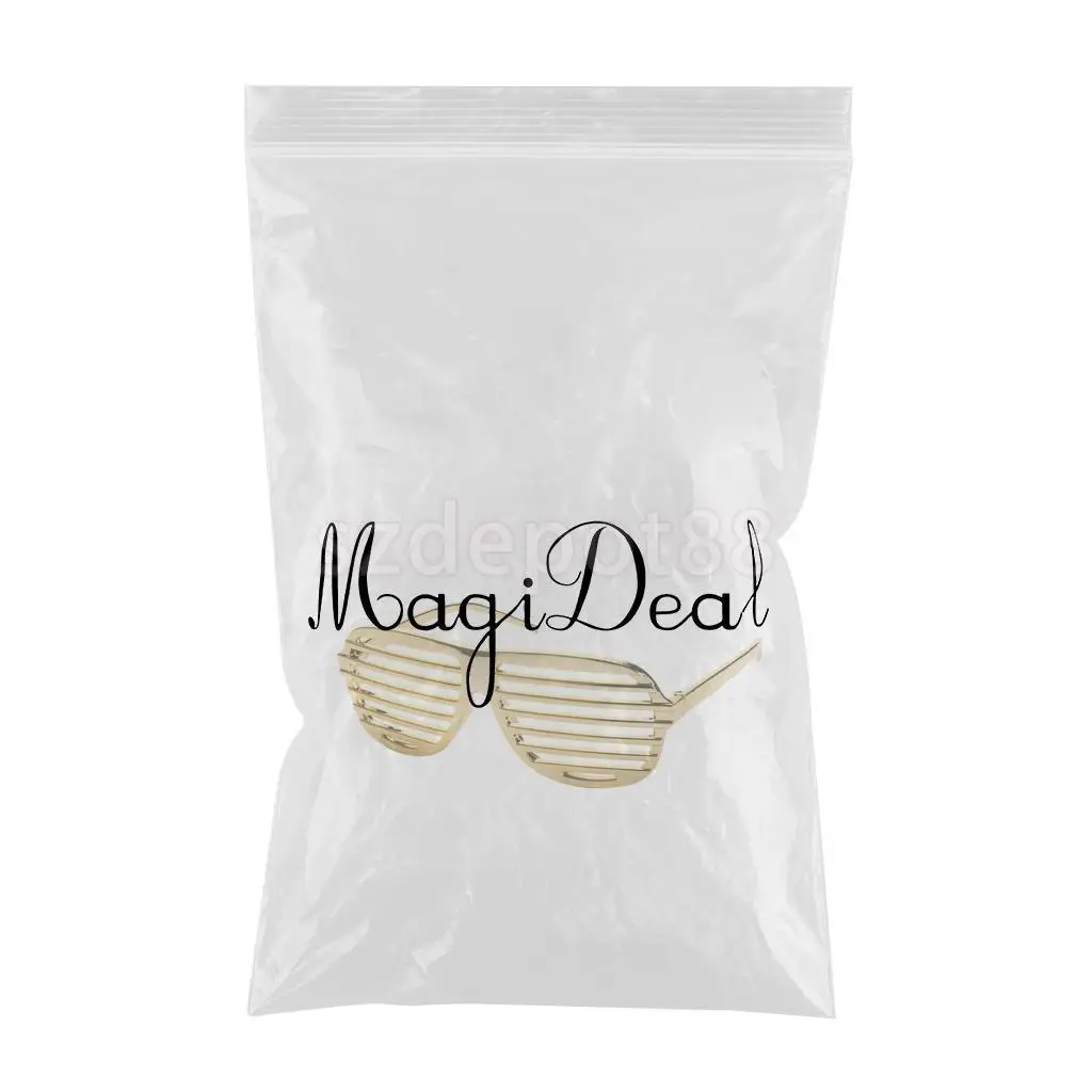 Novelty Gold Shutter Shades Sunglasses Funny Fancy Dress Party Photo Props