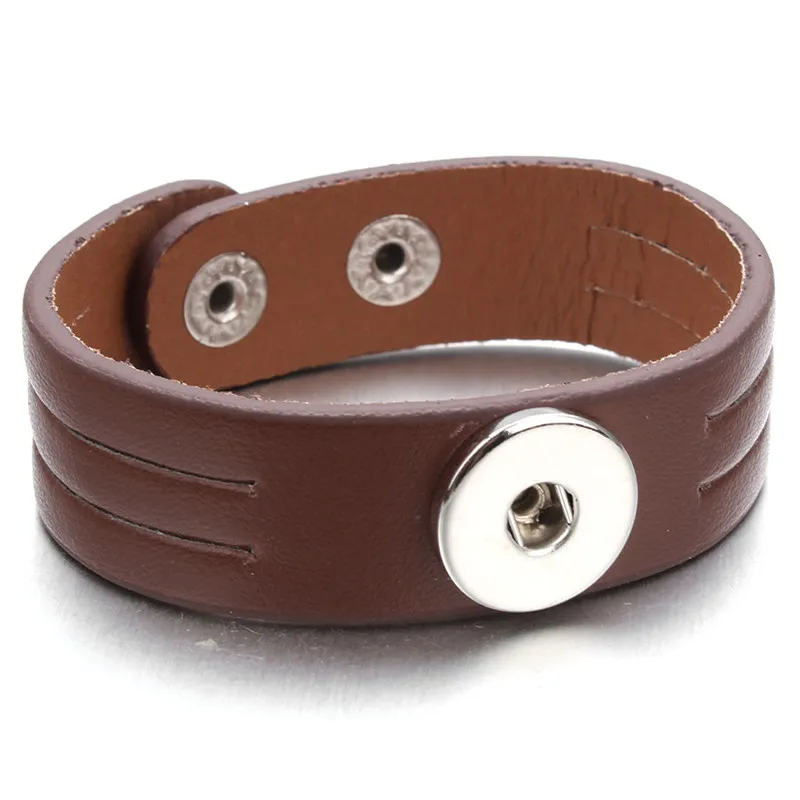Buy Hot Sale Snap Leather Bracelet Retro Adjustable