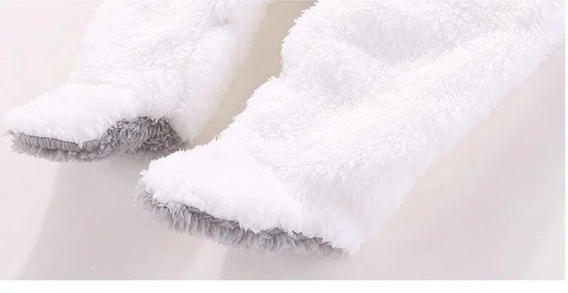 CROAL CHERIE Kawaii Bear Ear Baby Romper Winter Costume Baby Boys Clothes Coral Fleece Warm Baby Girls Clothing Animal Overall   (5)