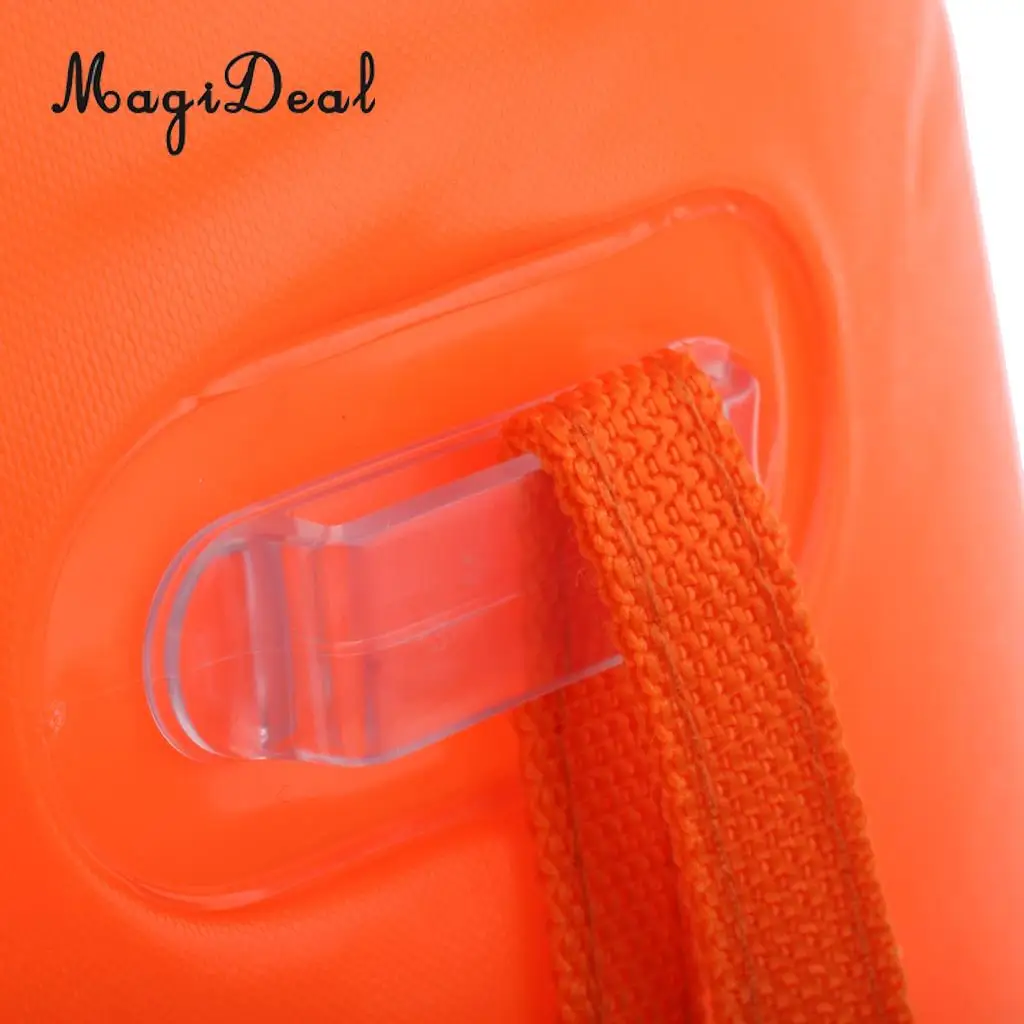 MagiDeal Lightweight High Visibility Inflatable Dry Bag Open Water Swim Float Tow Bag Fluo for Swimming Triathlon Accessories