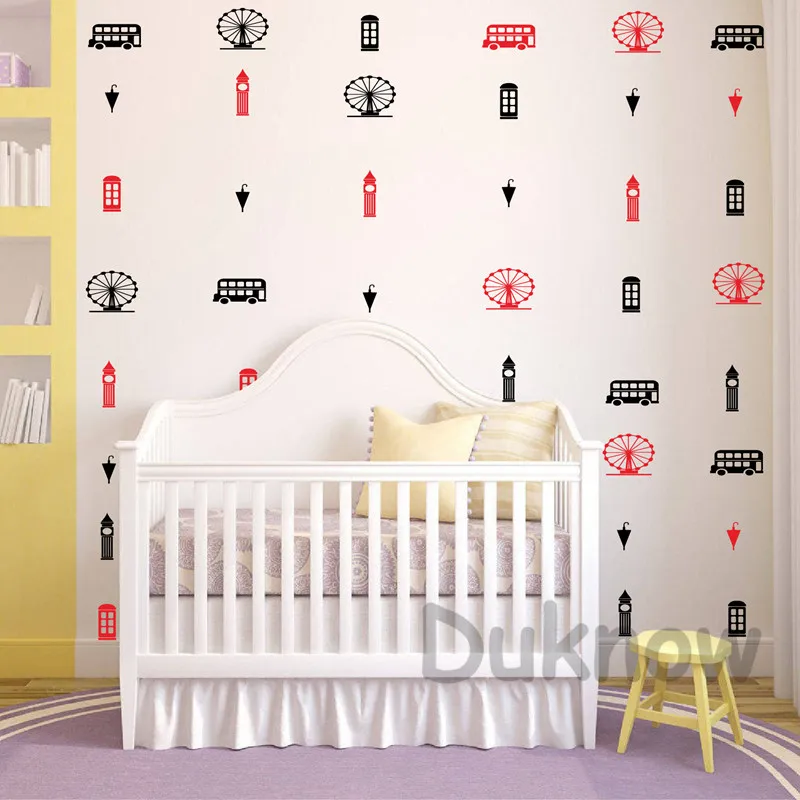 London Icons Vinyl Wall Sticker Home Decor