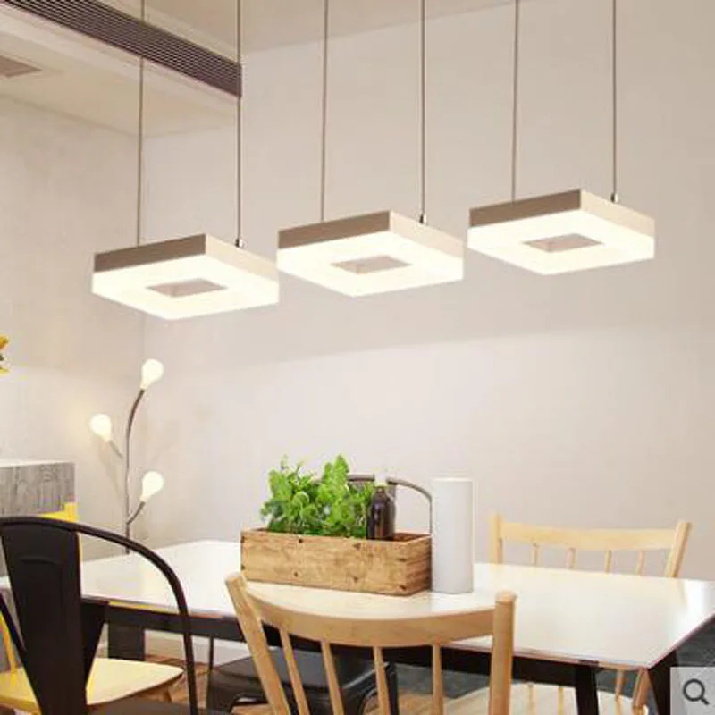 

L Fashion led modern three-head restaurant chandelier creative personality bar coffee shop post-modern study room lamps