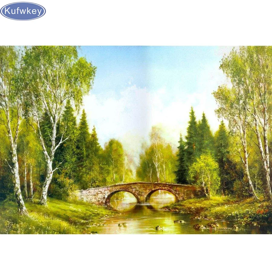 

Needlework 5D Diy Diamond Painting tree landscape ,Cross Stitch,lake scenery Home Decor Full Square Diamond Embroidery picture