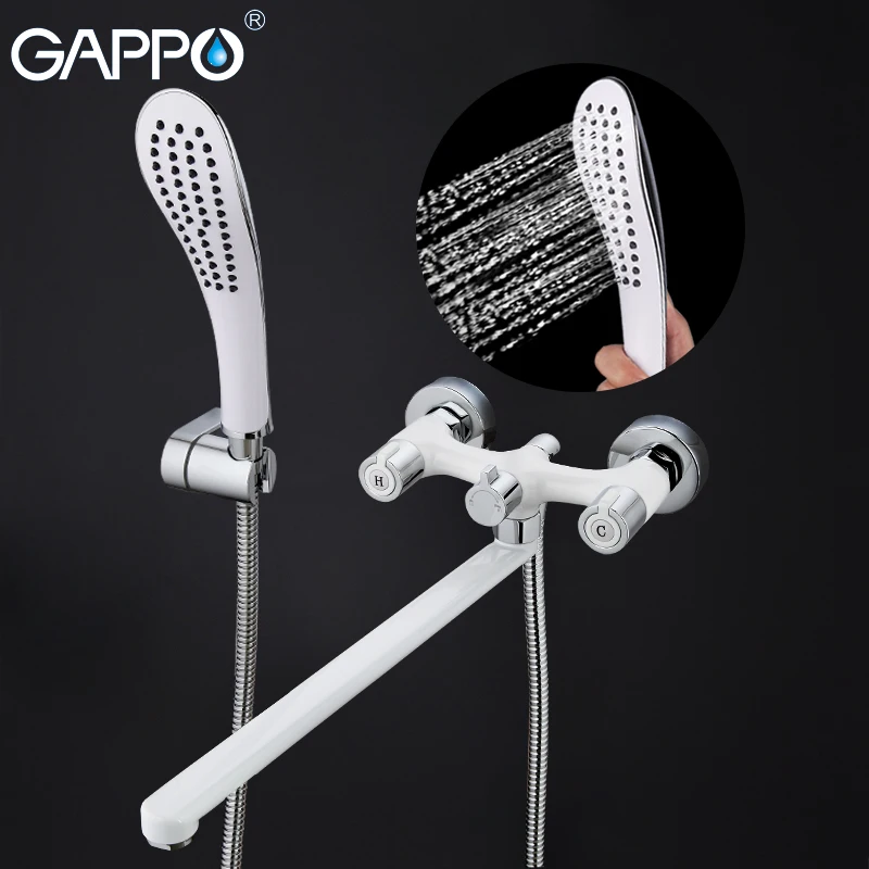 GAPPO white Bathtub faucet bathtub sink faucet brass bath tub taps wall